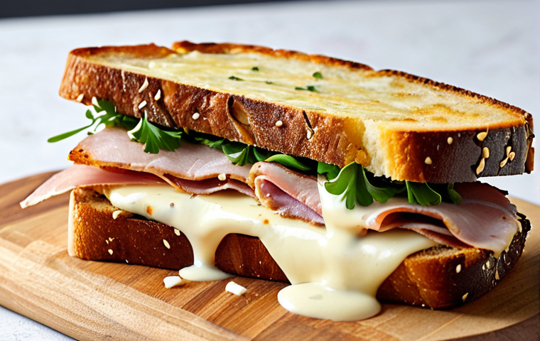 퓨전 샌드위치 지역별 인기 메뉴 - **
A revisited "Croque Monsieur" sandwich, elevated with luxury ingredients. Truffle-infused Parisi...