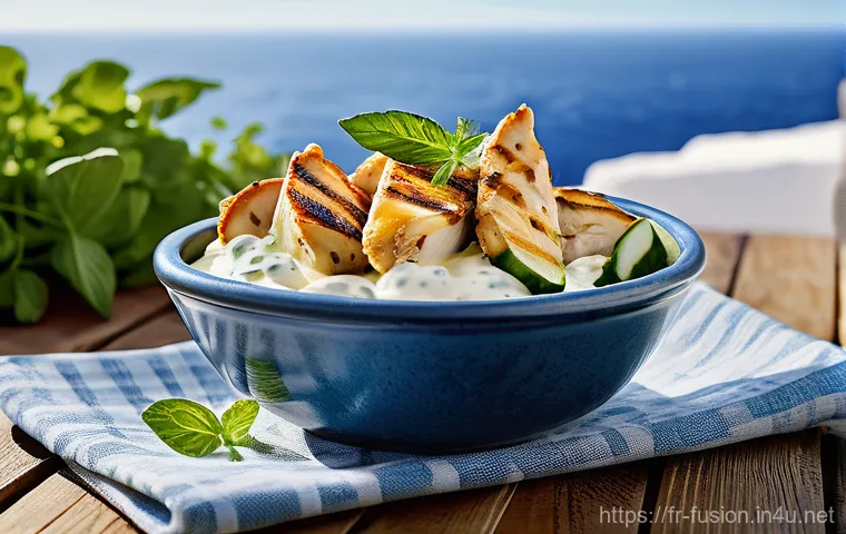 퓨전 치킨의 글로벌 소스 비교 - A beautifully plated dish of "Poulet Teriyaki" in a chic Parisian bistro setting. The chicken pieces...