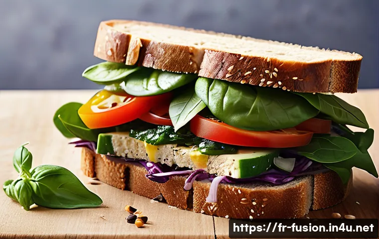 퓨전 샌드위치 브랜드별 영양 분석 관련 이미지 2