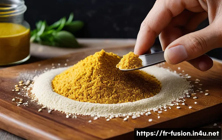 퓨전 피자 크러스트 영양 성분 - A close-up, high-resolution image of a fusion pizza crust dough being prepared on a wooden board, sh...