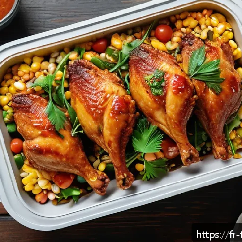 퓨전 치킨 배달 플랫폼 비교 - A vibrant and modern food delivery scene in a bustling French city apartment, featuring a diverse sp...