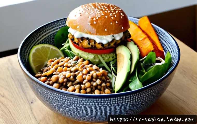 Burger fusion plus équilibré : comment choisir une option gourmande sans négliger la nutrition 3 퓨전 버거의 건강식 옵션 관련 이미지 1